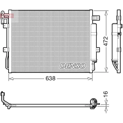 Imagem de DENSO DCN14003 Condensador com secador R 134a