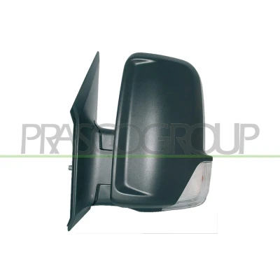 Imagem de espelho retrovisor Prasco ME9197004 esquerda preto manual com grande angular, Braço do curto, convexo