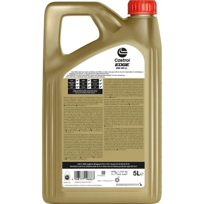 Imagem de Castrol EDGE LL 0W 30 5l Óleo do motor 15FEFC BMW: 3 Sedan, Touring, 1 Hatchback, VOLKSWAGEN: Golf 4, 5, Polo IV Hatchback