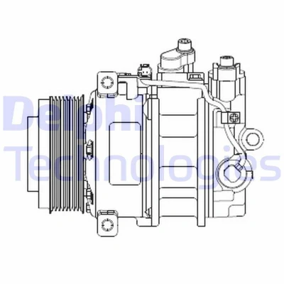Imagem de DELPHI CS20378 compressor 7SEU17 PAG 46 com óleo de MERCEDES BENZ: Classe R, ML