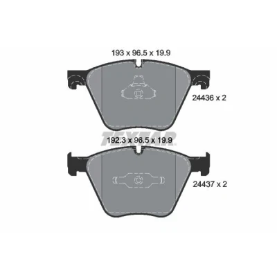 Imagem de TEXTAR 2443601 Jogo de pastilhas para travão disco preparado indicador aviso desgaste BMW: X5, 5 GT, X6