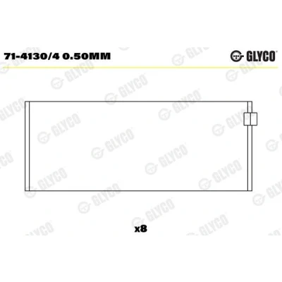 Imagem de GLYCO 71 4130/4 0.50mm Capas de Biela CITROËN: Jumper I Minibus, Van, FIAT: Ducato II Camião plataforma/Chassis