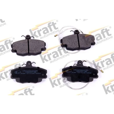Imagem de KRAFT 6006030 Jogo de pastilhas para travão disco Eixo dianteiro incl. contacto aviso desgaste CITROËN: ZX Hatchback, Carrinha