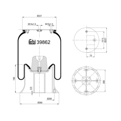Imagem de FEBI BILSTEIN 39862 Fole, suspensão pneumática SCANIA: P,G,R,T series