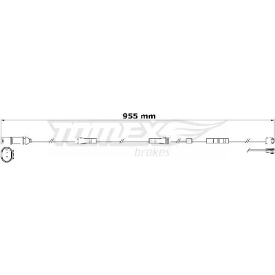 Imagem de TOMEX brakes TX 31 22 Sensor de Desgaste Pastilha Freio Eixo dianteiro BMW: X3, X4