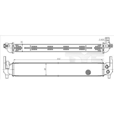 Imagem de TYC 737 0070 Radiador, arrefecimento do motor 646 88 56 Aletas de refrigeração soldadas SKODA: Fabia III Carrinha, 2, Rapid Spaceback