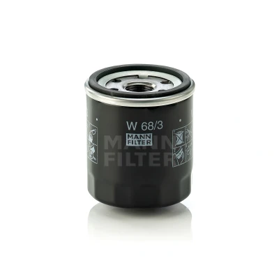 Imagem de MANN FILTER W 68/3 Filtro de óleo 3/4 16 UNF com uma válvula retenção aparafusado TOYOTA: Yaris I Hatchback, Corolla IX Station Wagon