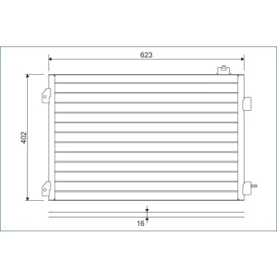 Imagem de VALEO 817646 Condensador sem secador Alumínio 402 R 134a RENAULT: CLIO 2, 2 Kasten