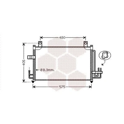 Imagem de VAN WEZEL 83005068 Condensador com secador Alumínio 545