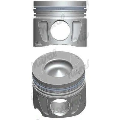 Imagem de NÜRAL 87 427400 70 Pistão 83 para cilindro 4 6 com canal de refrigeração, suporte segmentos, biela trapezoidal