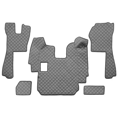 Imagem de F CORE FL11 GRAY Conjunto de tapete chão Couro artificial à frente 5 cinzento