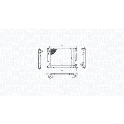 Imagem de MAGNETI MARELLI 350213212400 Radiador, arrefecimento do motor para veículos com caixa de velocidades manual 550 433 32 Aletas refrigeração soldadas