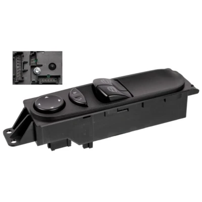 Imagem de FEBI BILSTEIN 107928 Interruptor, elevadores dos vidros MERCEDES BENZ: Sprinter 5 T Camião de plataforma/Chassis, 3 Van