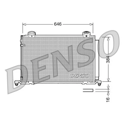 Imagem de DENSO DCN50026 Condensador com secador 646x384x16 R 134a 646 TOYOTA: Avensis II Station Wagon
