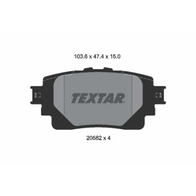 Imagem de TEXTAR 2058201 Jogo de pastilhas para travão disco preparado indicador aviso desgaste TOYOTA: Corolla XII Hatchback