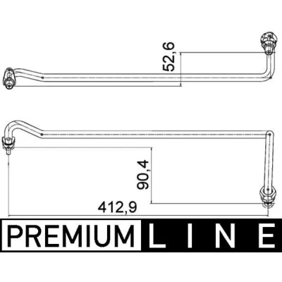 Imagem de MAHLE ORIGINAL AHX 4 000P Tubo flexível do óleo