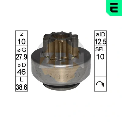 Imagem de ERA ZN1779 Engrenagem de roda livre, motor arranque VOLKSWAGEN: Passat B6 Variant