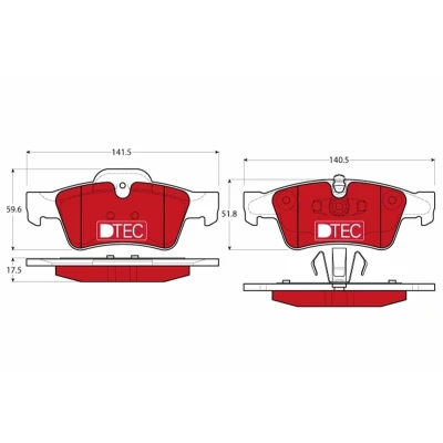 Imagem de TRW DTEC COTEC GDB1643DTE Jogo de pastilhas para travão disco preparado indicador aviso desgaste MERCEDES BENZ: Classe ML, R, GL