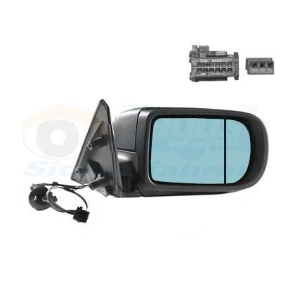 Imagem de Espelho retrovisor Van Wezel 0651808 à direita tom azul, completo, não esférico, para regulação eléctrica dos espelhos, aquecível