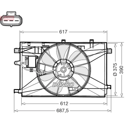 Imagem de DENSO DER50003 Ventilador de Radiador