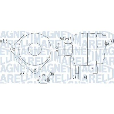 Imagem de MAGNETI MARELLI 063732054010 Alternador 14V 110A RENAULT: CLIO 4, 3