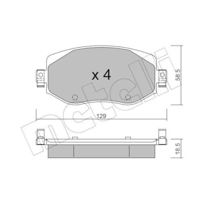 Imagem de METELLI 22 1110 0 Jogo de pastilhas para travão disco excl. contacto aviso desgaste RENAULT: Megane 4, IV Sedan