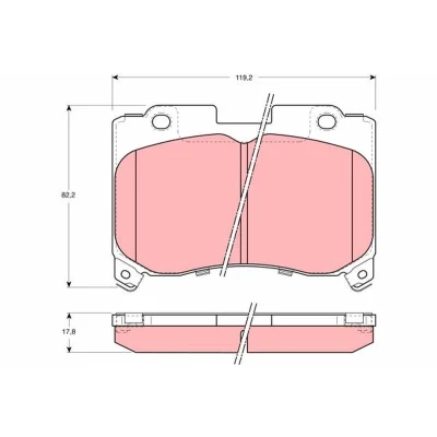 Imagem de TRW GDB3106 Jogo de pastilhas para travão disco incl. contacto aviso desgaste TOYOTA: Celica VI Coupe