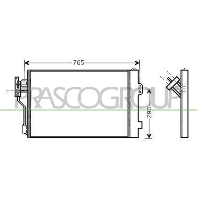 Imagem de PRASCO ME909C001 Condensador com secador 13 Alumínio 687 MERCEDES BENZ: Vito Mixto