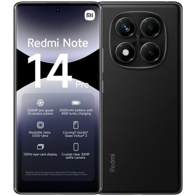 Imagem de Xiaomi Redmi Note 14 Pro 4G 12/512GB Preto Meia Noite Desbloqueado