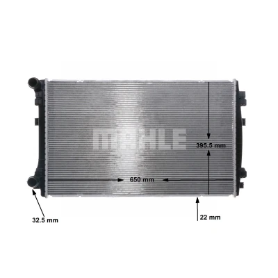 Imagem de MAHLE ORIGINAL CR 2054 000S Radiador, arrefecimento do motor 650 395 22 Aletas de refrigeração soldadas VOLKSWAGEN: Golf 7, Passat B8 Variant