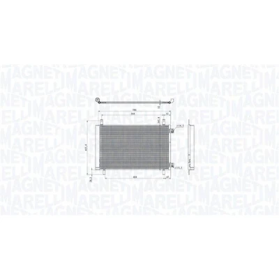 Imagem de MAGNETI MARELLI 350203105500 Condensador com secador 345,4 570 12