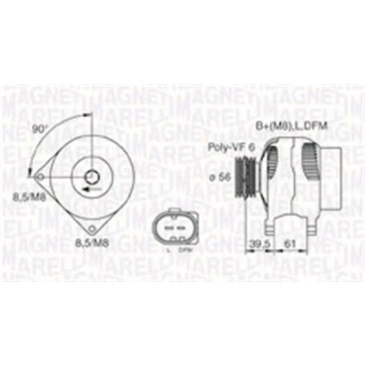 Imagem de Alternador MAGNETI MARELLI 063731394010