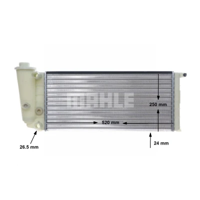 Imagem de MAHLE ORIGINAL CR 617 000S Radiador, arrefecimento do motor para veículos sem ar condicionado 519 248 23 Aletas de refrigeração unidas mecanicamente