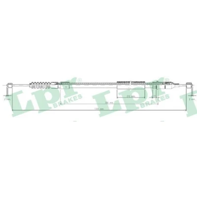 Imagem de LPR C0555B Cabo de Freio Mão 1106/763 Travão tambor OPEL: Corsa C Hatchback