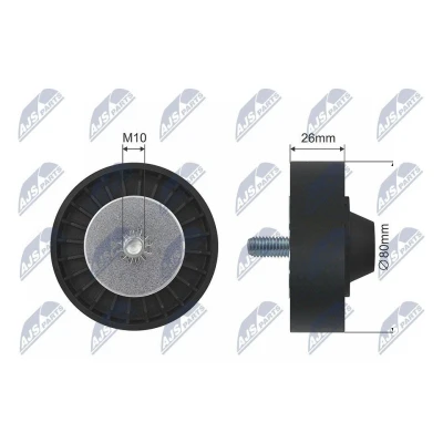 Imagem de NTY RNK BM 027 Polia de desvio/de guia, correia trapezoidal 80mm