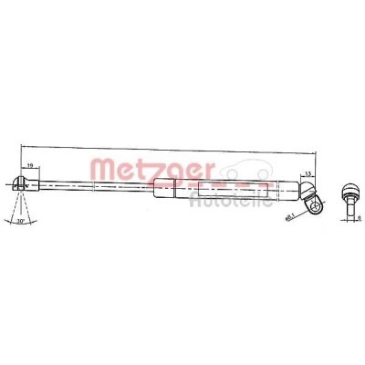 Imagem de METZGER 2110376 Amortecedor da mala 540 347 BMW: 5 Sedan