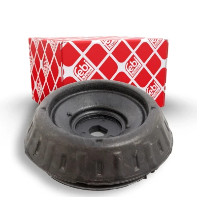 Imagem de FEBI BILSTEIN 104832 Suporte de apoio do conjunto mola / amortecedor Eixo dianteiro sem rolamentos esferas, chumaceira Borracha KIA: RIO 3