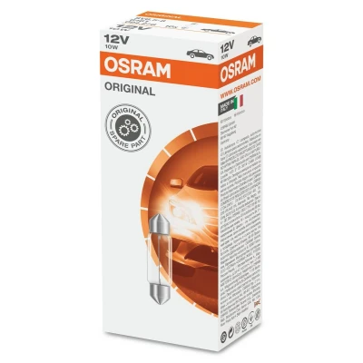 Imagem de OSRAM ORIGINAL LINE 6461 Lâmpada 12V 10W de casquilho 35mm MERCEDES BENZ: W124 Carrinha, 190, CLK Coupe, VOLKSWAGEN: Golf 4, 3, 5