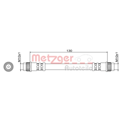 Imagem de METZGER 4111837 Mangueira de Travão Eixo traseiro esquerdo, direito 130 RENAULT: GRAND SCENIC 4, Scénic IV