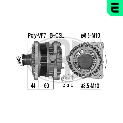 Imagem de ERA 209515A Alternador 14V 150A NISSAN: Qashqai / Qashqai+2 I