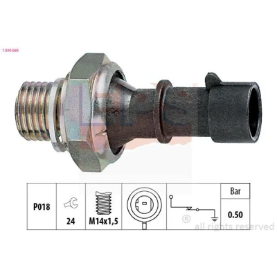 Imagem de EPS 1.800.069 Sensor Pressão do Óleo M14x1,5 0,5bar Made in Italy OE Equivalent OPEL: Corsa C Hatchback, Astra H G CC