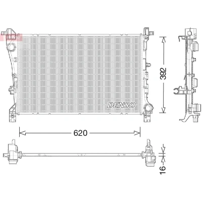 Imagem de DENSO DRM09046 Radiador, arrefecimento do motor 620 392 16 FIAT: 500L
