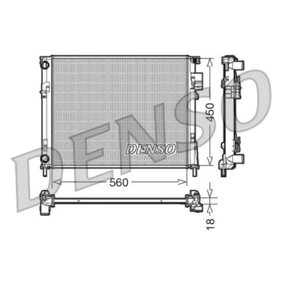 Imagem de DENSO DRM23095 Radiador, arrefecimento do motor Alumínio 560 450 18 RENAULT: TRAFIC 2 Kasten, OPEL: Vivaro A Van