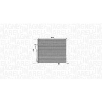 Imagem de MAGNETI MARELLI 350203929000 Condensador com secador 600x495x16 495mm 600mm 16mm BMW: 7