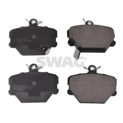 Imagem de SWAG 12 91 6485 Jogo de pastilhas para travão disco Eixo dianteiro incl. contacto aviso desgaste com parafusos SMART: Fortwo II Coupe