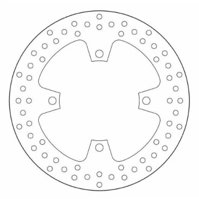 Imagem de BREMBO Disco de travão traseira 250mm 5mm 4 perfurado 68B407A3 Discos