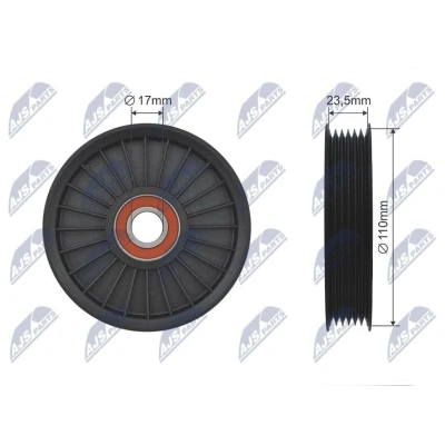 Imagem de Polia de desvio/de guia, correia trapezoidal estriada NTY RNK DW 008