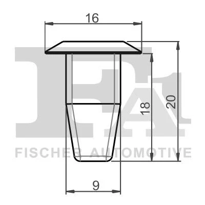 Imagem de FA1 11 60012.5 Grampo, friso preto VOLKSWAGEN: GOLF 2