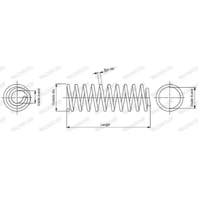 Imagem de MONROE SP3396 Mola de suspensão MINI: Hatchback