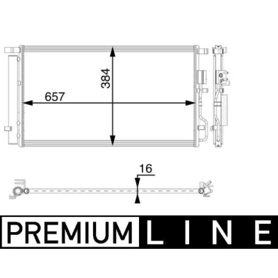 Imagem de MAHLE ORIGINAL AC 64 000P Condensador com secador 657